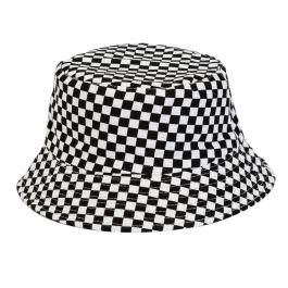 Checkerboard store bucket hat