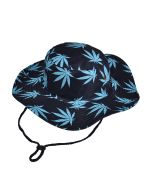 Ganja Print Wide Brimmed Festival Fisherman Hat