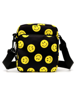 Smiley Face Print Cross Body Messenger Bag or Man Bag