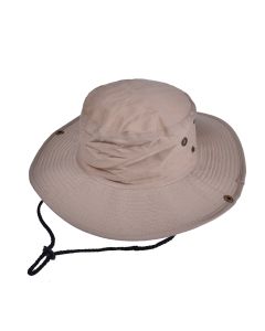 Beige Wide Brimmed Fisherman Hat Festival Hat