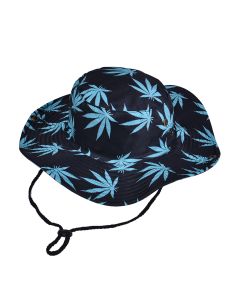 Ganja Print Wide Brimmed Festival Fisherman Hat