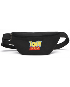 Large Black Bum Bag With Tory Scum Embroidery