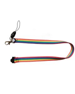 Rainbow Pride Safety lanyard.  LGBTQ+ Lanyards and Accessories