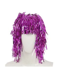 Pink Tinsel Wig