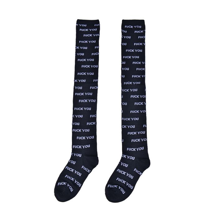 F CK YOU Pint Festival Over The Knee Welly Socks