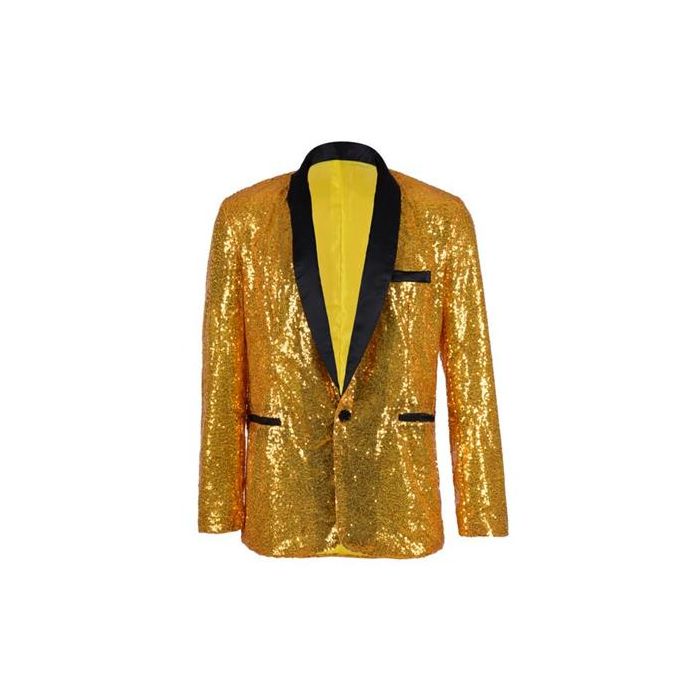 Gold sequin blazer jacket hotsell