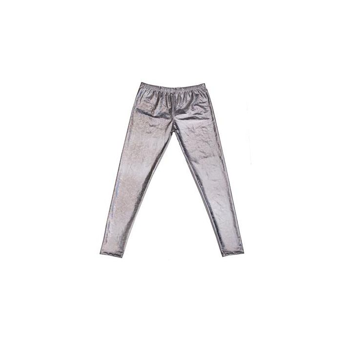 Festival Outfits - Men's Shiny Silver Holographic Leggings.